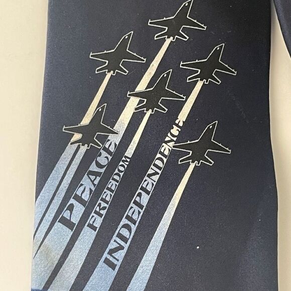 American Lifestyle US Navy Graphic Silk Tie‎ - Picture 3 of 5